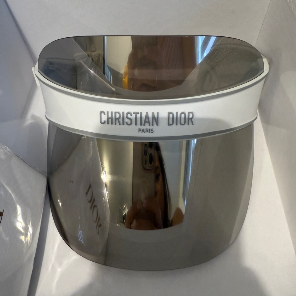 Christian Dior White and Silver Visor BRAND NEW - Picture 2 of 6